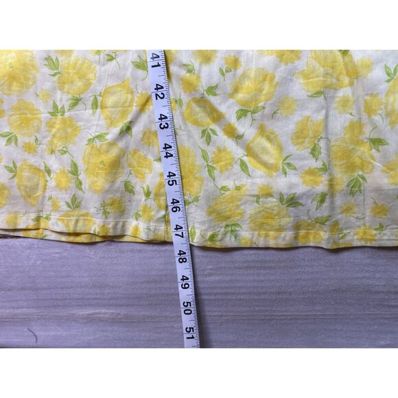 April Cornell Dress S Yellow Floral Midi Boho Country Cottage Faux Wrap NWT - Picture 7 of 10